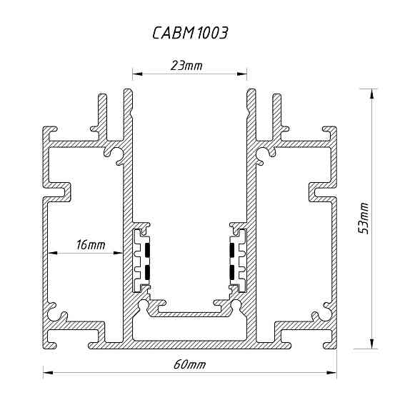 Шинопровід Ardero CABM1003 чорний вбудований 2м Харків
