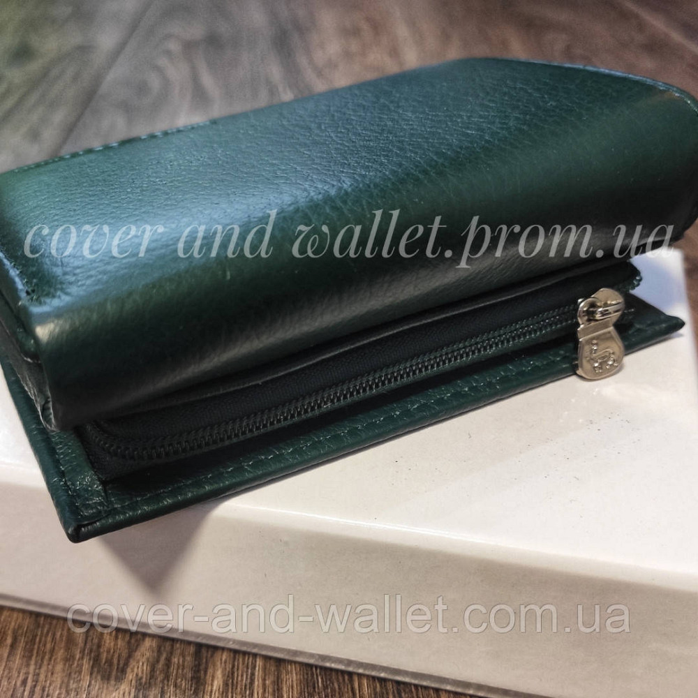 Компактний жіночий гаманець на магнітах зеленого кольору Marco Coverna MC-1419 Київ - фото 2