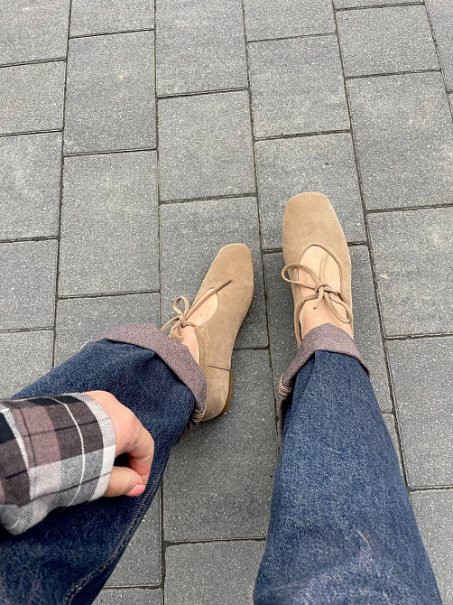 SEE SEVEN Балетки жіночі SEE SEVEN 1770 пісочна (весна-осінь, замша натуральна) (5847) Коломыя - изображение 2