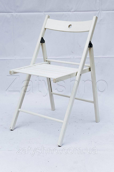 Стілець білий складаний з бука Київ - фото 4
