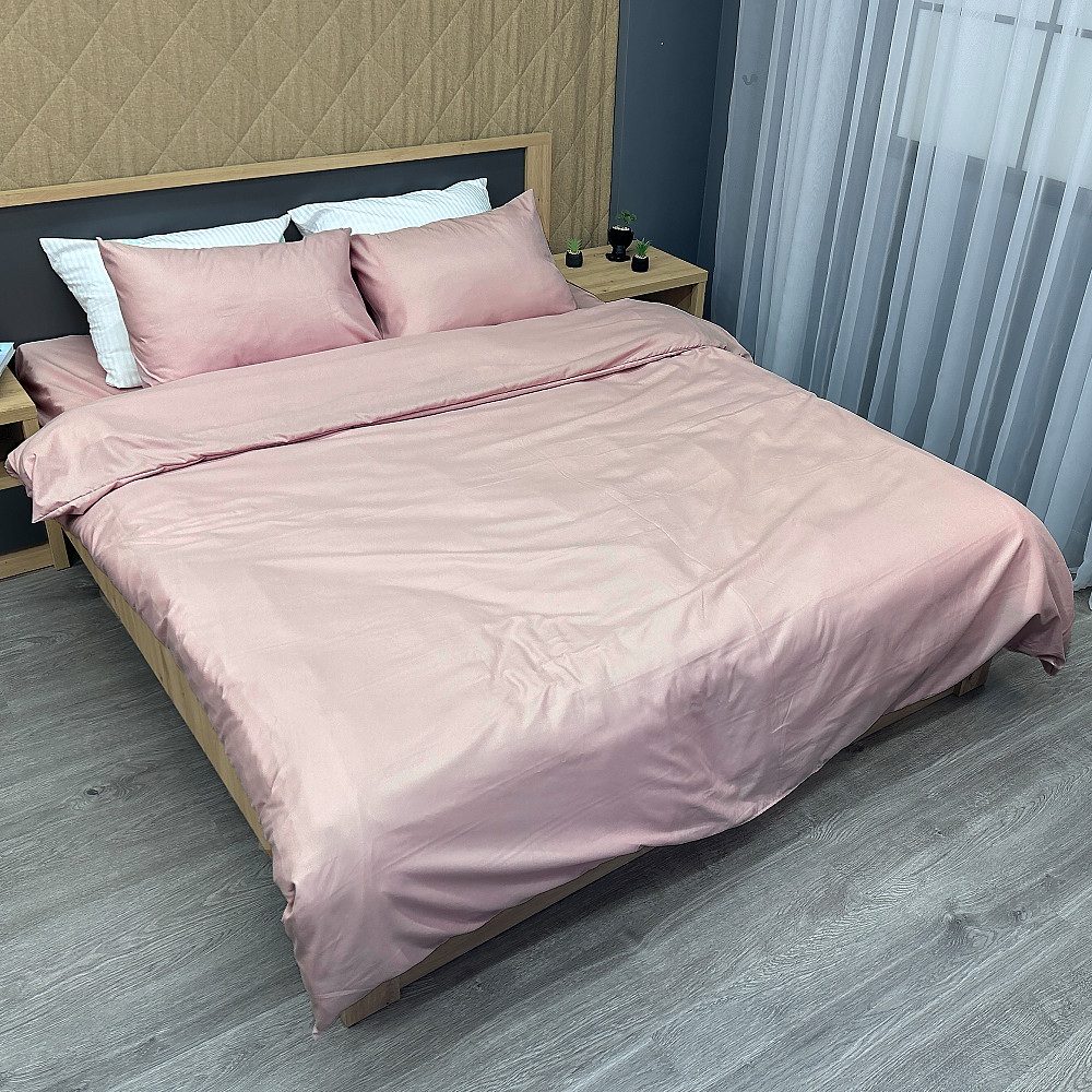 Комплект постельного белья, Decorator SOFTY UNO Peach Whip Евро 200х215 Пудровый (88-082) Киев - изображение 1
