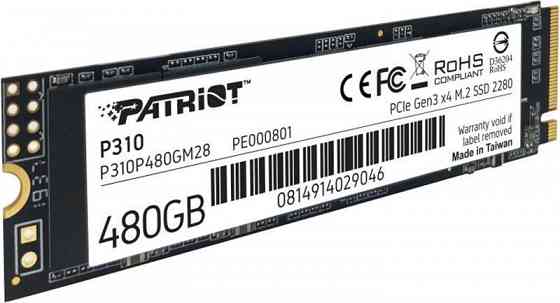 Накопичувач SSD 480GB Patriot P310 M.2 2280 PCIe NVMe 3.0 x4 TLC (P310P480GM28) M.2 2280 Харьков