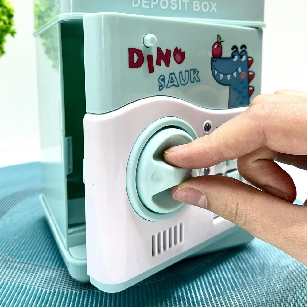 Сейф-скарбничка з кодовим замком та купюроприймачем для паперових грошей та монет Блакитний (MK 4776) Чернігів - фото 6