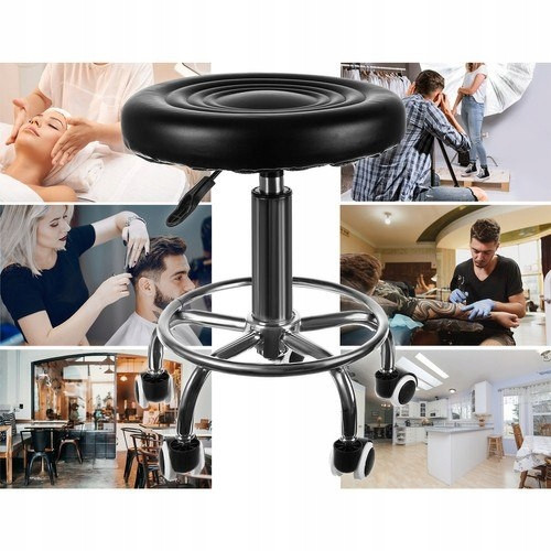 Парикмахерский Стул - табурет поворотный до 150 кг Beautylushh (SF23505) Black Нововолынск - изображение 9