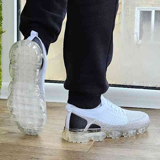 Кросівки в стилі N!ke VaporMax Білі Чоловічі Сірі Сіточка (розміри: 40,41,42,43,44,45) — 801 Дніпро