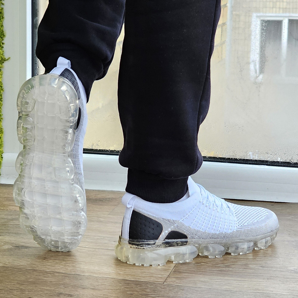 Кросівки в стилі N!ke VaporMax Білі Чоловічі Сірі Сіточка (розміри: 40,41,42,43,44,45) — 801 Дніпро - фото 5