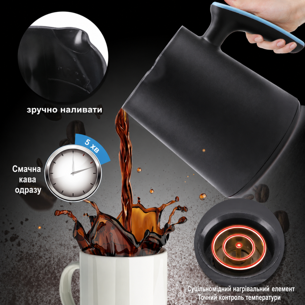 Кофеварка Domotec MS-102S 300мл 600Вт настольная, пластиковый корпус, для молотого кофе, 3–5 мин приготовления Одесса - изображение 8