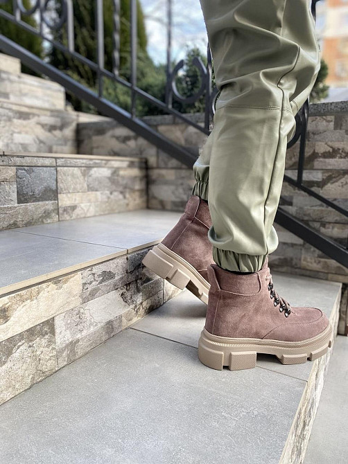 Черевики жіночі M.KRAFT пудра замша натуральна зима 38р.39р. (4287) Коломия - фото 6