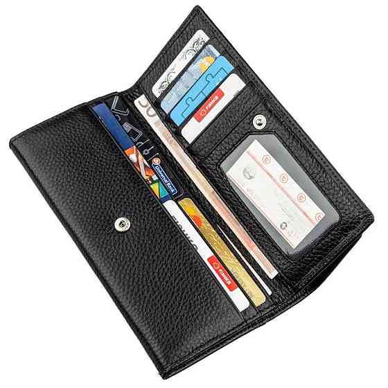 Універсальний гаманець-візитниця ST Leather 18951 Чорний Київ