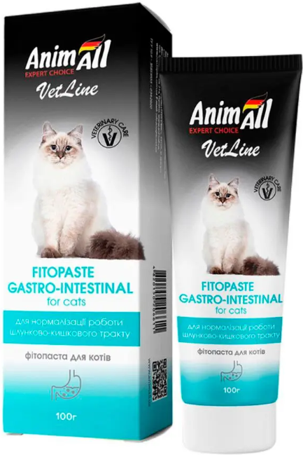 AnimAll Gastro-Intestinal фитопаста для нормализации работы ЖКТ кошек, 100 г Винница - изображение 1