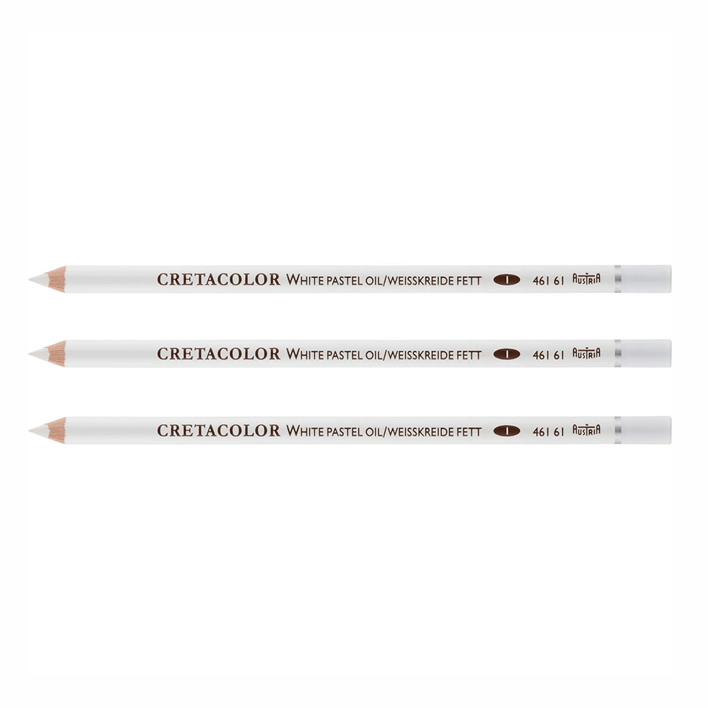 Набір олівців для рисунку Білий олійний м’який 3 шт. Cretacolor Київ - фото 1