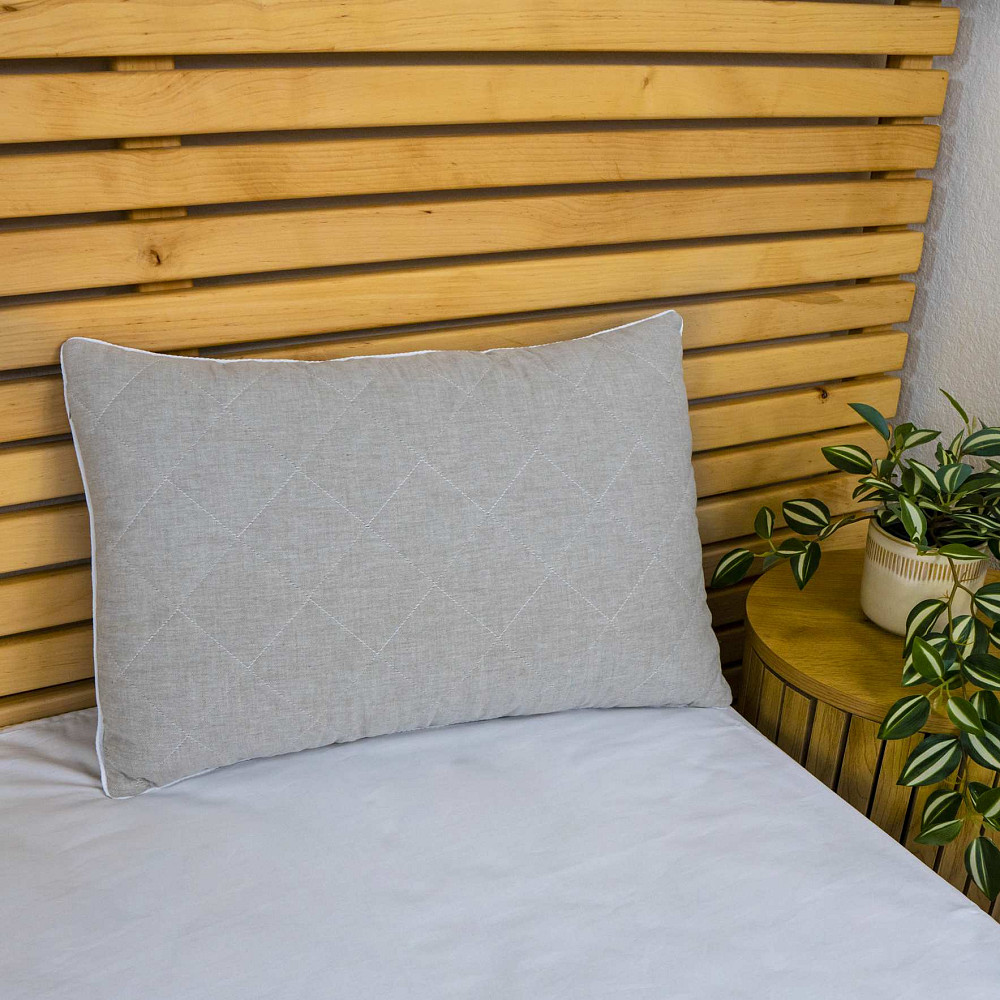 Подушка конопляна YouStar 40х60 см покриття 100% льон (Сірий) Суми - фото 1
