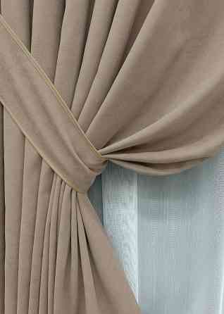 Шторная ткань микровелюр Petek YL цвет какао 2016ш Киев