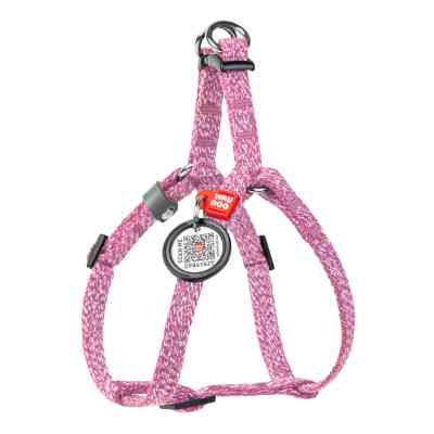 Шлей для кошек WAUDOG Re-cotton с QR паспортом XS Ш 10 мм В=С: 28-40 см розовая (16707) Винница