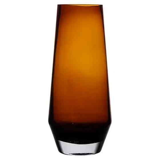 Ваза для квітів скляна 32 см скляна з кольорового скла 2.7 л Коричнева HP-10-28 Коломия