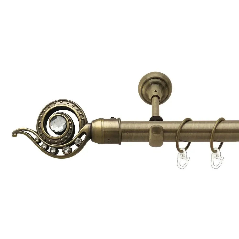 Карниз Orvit Око Дракона металевий однорядний відкритий гладка труба кільце металеве Антик 25 мм 160 см Львов - изображение 1