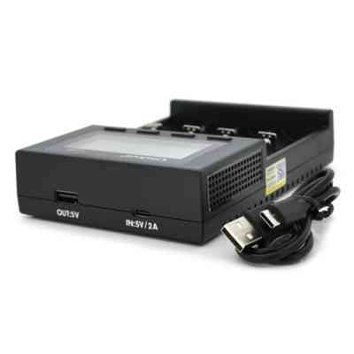 Зарядний пристрій для акумуляторів Liitokala 4 Slots, LED display, 5V Type C, 3.7V/1.2V AA/AAA 18650/26650/16340/14500/10440/18500 (Lii-M4) Вінниця