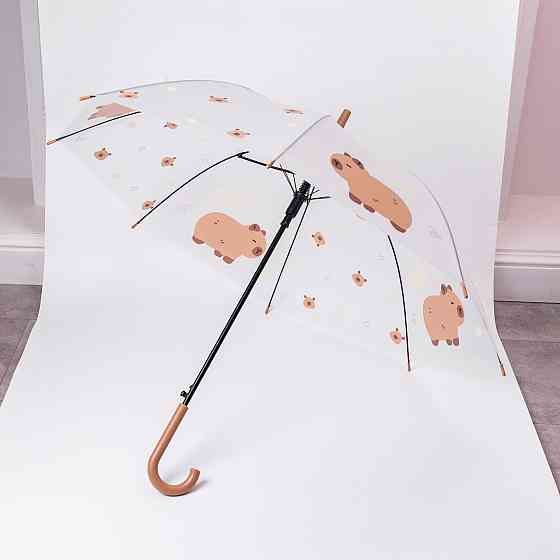 Классический зонт-трость полуавтомат из полиэстера 8 спиц диаметр 92 см HP-23-10 Киев