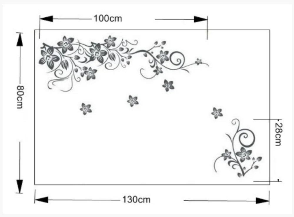 Наклейка декоративна Квіти Київ - фото 3