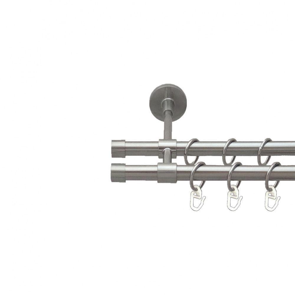 Карниз Orvit Заглушка металевий дворядний закритий гладка труба кільце металеве Нержавіюча Сталь 16\16 мм 240 см (5503193) Львів - фото 1