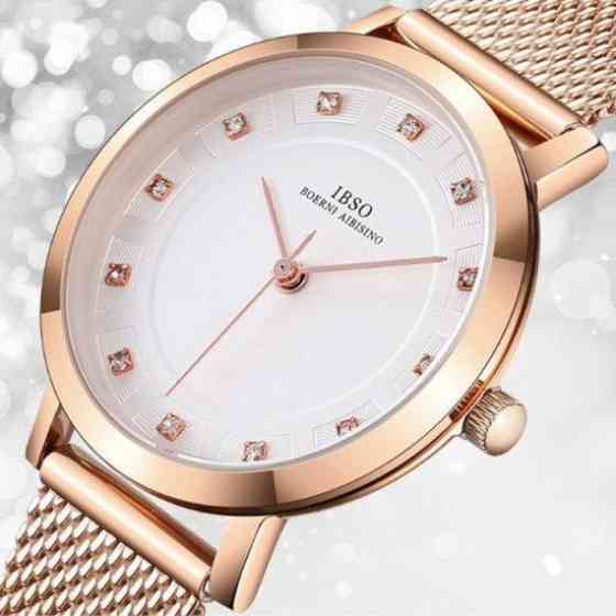 Жіночий наручний годинник Baosaili BOX IBSO в наборі (Золотистий) Київ