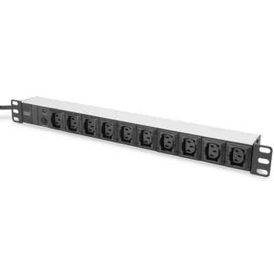 Силовой блок 19" 1U w/PDU 10xC13, 10A, 250V, вилка C14 Digitus (DN-95404) Винница