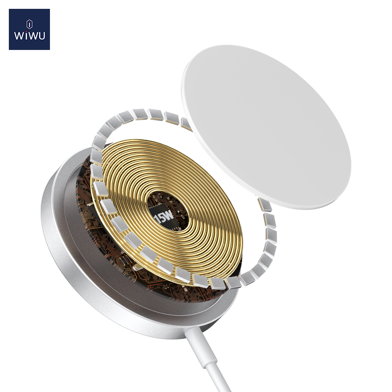 Бездротовий зарядний пристрій WIWU Wi-W009 Magnetic Wirless White Одеса - фото 7