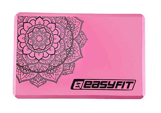 Блок для йоги EasyFit EVA з малюнком рожевий Коломыя