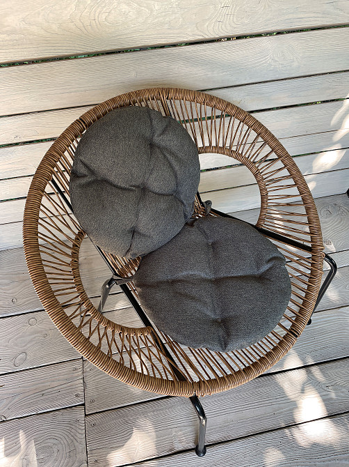 Подушка для стільців (38x38х5 см) кругла Decorator Мальмо колір колір темно-сірий 84-047 Київ - фото 4