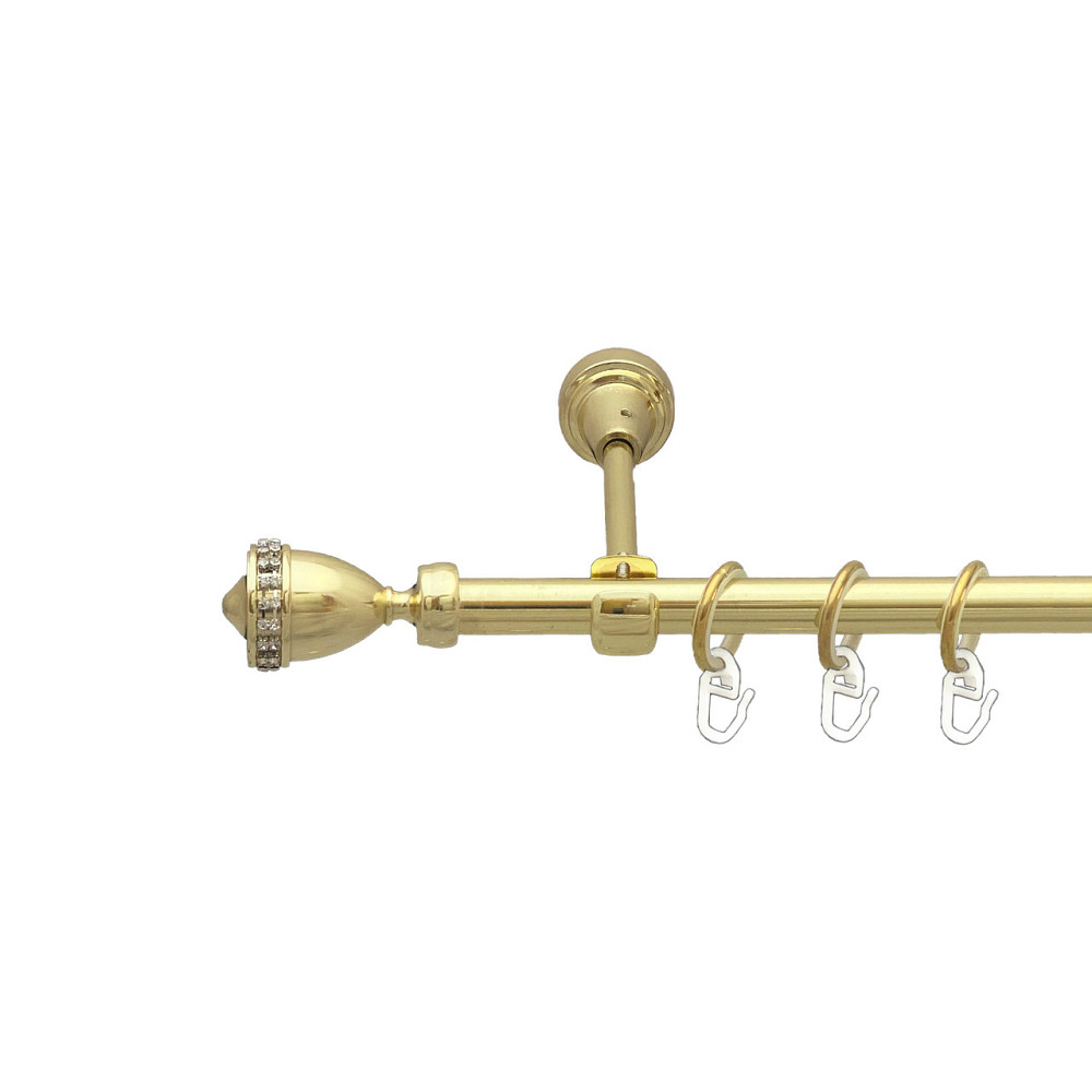 Карниз Orvit Етернія металевий однорядний відкритий Золото 16 мм 160 см (00-00014051) Львов - изображение 1