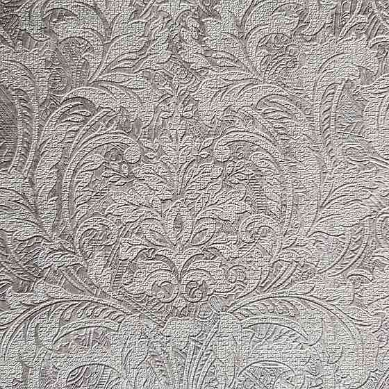 Шпалери метрові вінілові на флізелін Yuanlong Samsara східний малюнок вензелі завитки сірі сріблясті 3д Київ