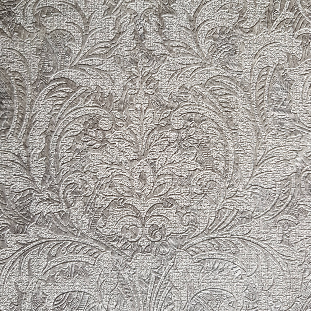Шпалери метрові вінілові на флізелін Yuanlong Samsara східний малюнок вензелі завитки сірі сріблясті 3д Київ - фото 1
