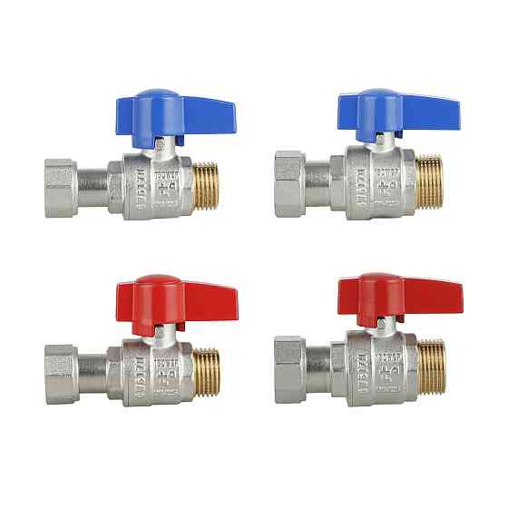 Комплект прямих кранів Thermo Alliance Standart 1/2" ВН -3/4" ВЗ з накидною гайкою для під'єднання котла TAS262RBW1520 Київ