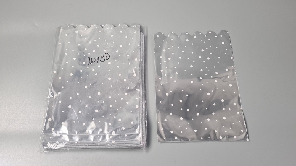 Пакет із малюнком для пакування подарунків (20*30) No419 (3) фольгований (ажурний) "Конфеті" (100 шт.) Харків - фото 1