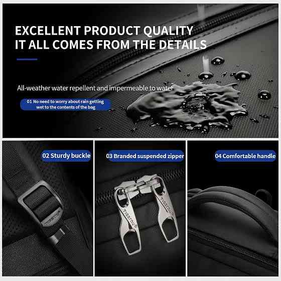 Рюкзак Tigernu T-B9600 15.6" Grey Київ