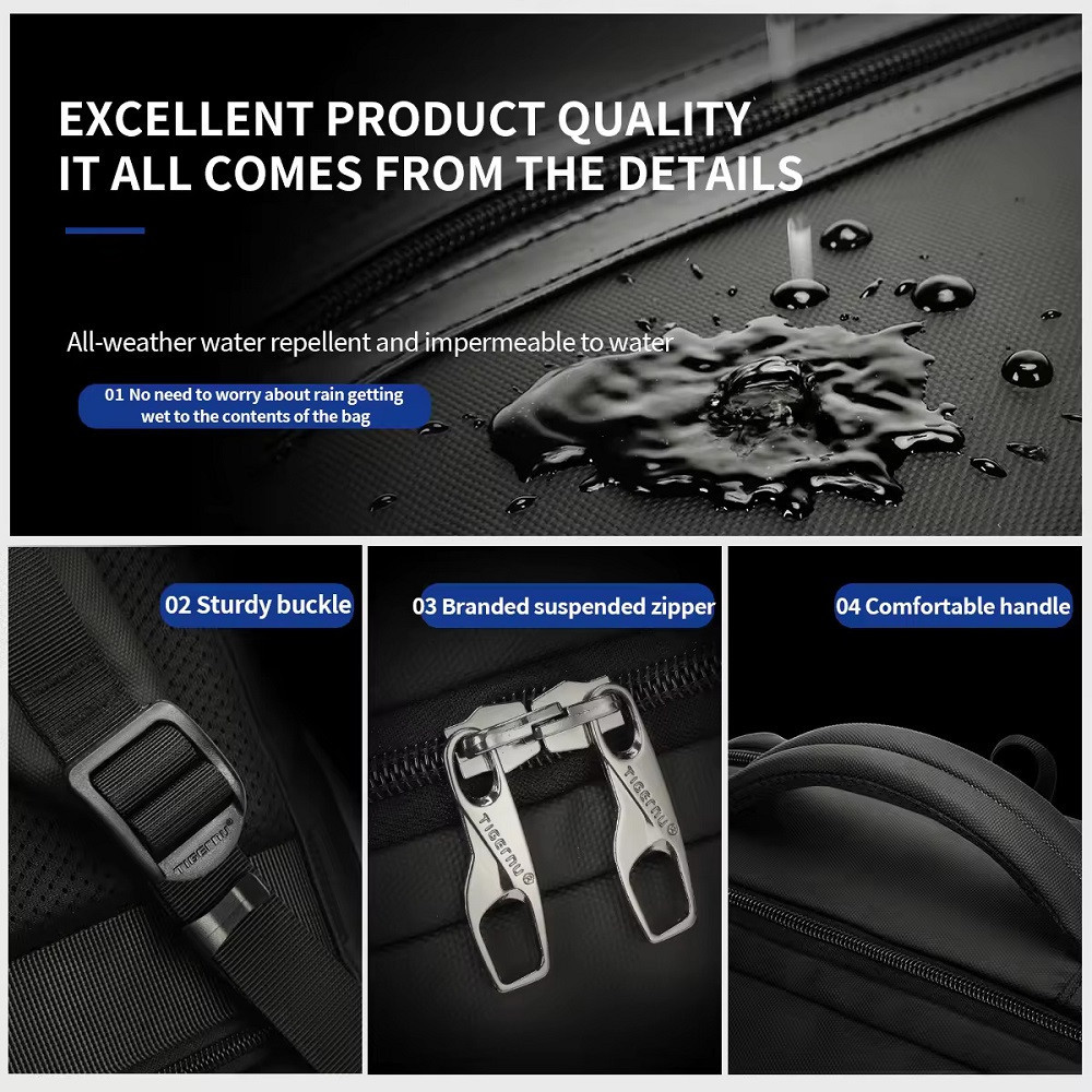 Рюкзак Tigernu T-B9600 15.6" Grey Київ - фото 2