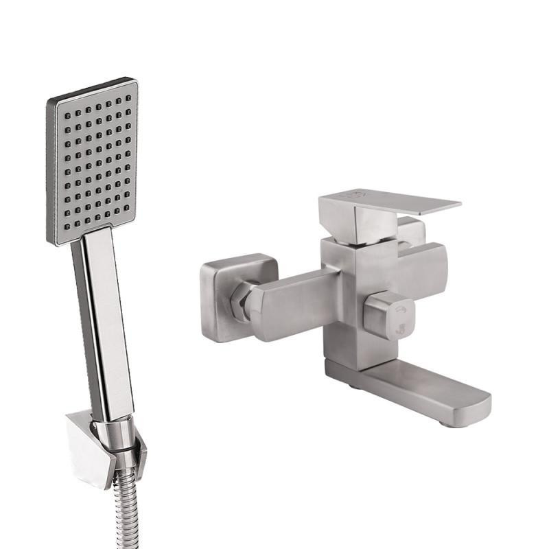 Змішувач для ванни Lidz (NKS) 10 30 006-1 New з душовим гарнітуром Nickel (k35) Київ - фото 1