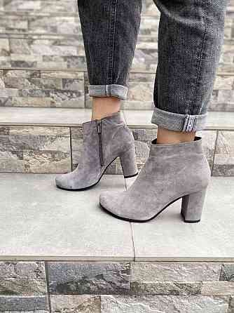 Nivelle Черевики жіночі NIVELLE сірі замша натуральна каблук 9см висота 10см (6093/8010-33) Коломыя