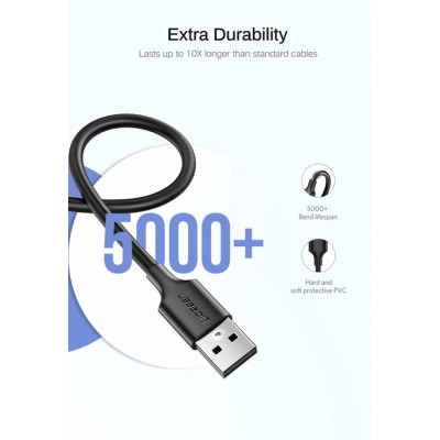 Дата кабель USB 2.0 AM to Micro 5P 0.25m 2A US289 black Ugreen (60134) Винница - изображение 6