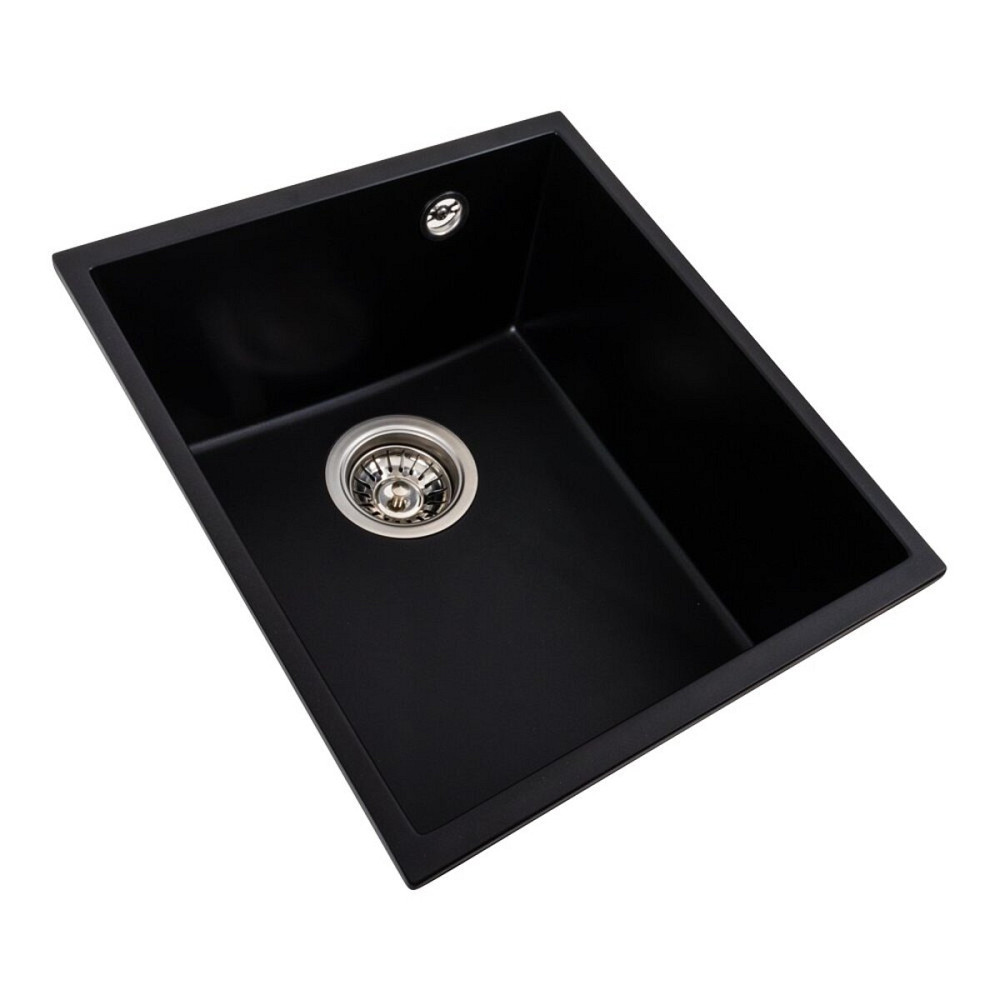 Гранітна мийка для кухні VALESO ROXY 3744 матова Чорна Коломыя - изображение 2