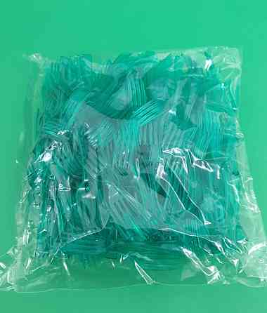 Вилка одноразова пластикова для фруктів Юніта Зелена (250 шт) Харків