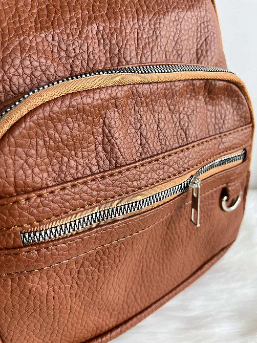 Рюкзак міський молодіжний жіночий коричневий Київ - фото 6