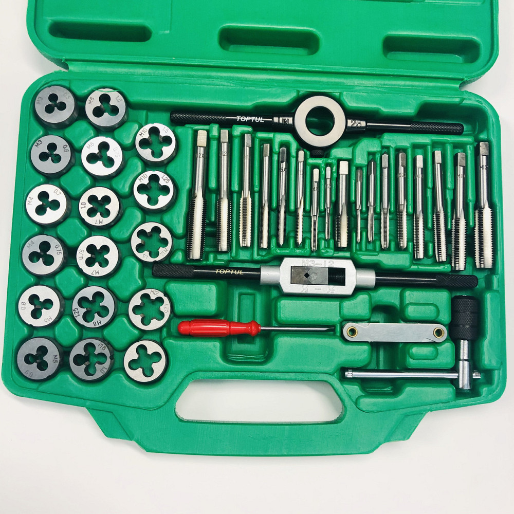 Набір різьбонарізного інструменту TOPTUL 40 од. М3-М12 JGAI4001 Одеса - фото 2