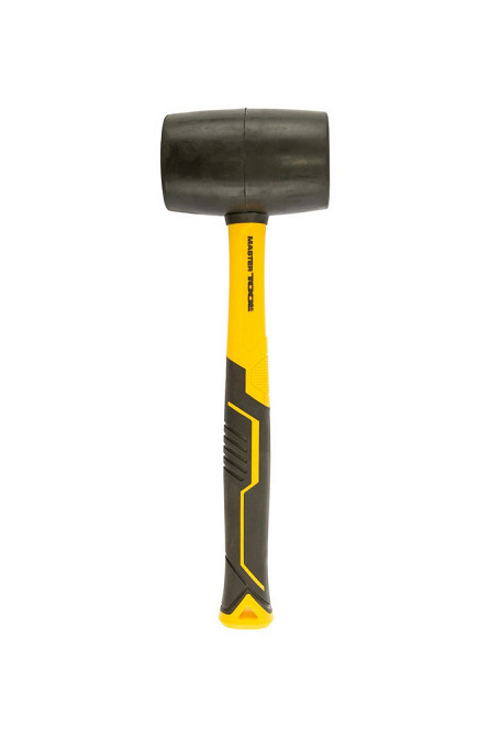 Киянка резиновая MASTERTOOL 57 мм 450 г фибергласовая ручка черная 02-2302 Ровно - изображение 4