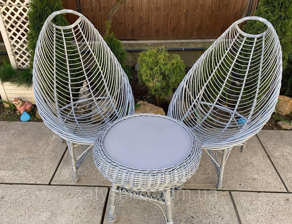 Сірі плетені меблі Київ - фото 2