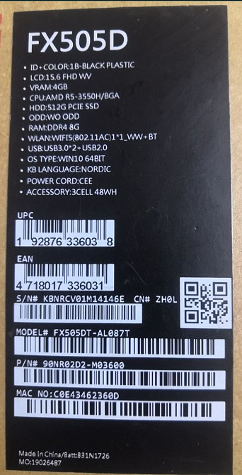 Ноутбук: ASUS TUF 120Hz./ GTX1650/ Ryzen 5 3550H/ SSD512Gb./ RAM8Gb.Идеал! Київ - фото 6