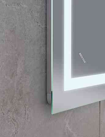Зеркало Mixxus WARM MR02-70x50-CASE с Led Touch, Anti-fog, димером, регулятором яркости, часами (MI6669) Киев