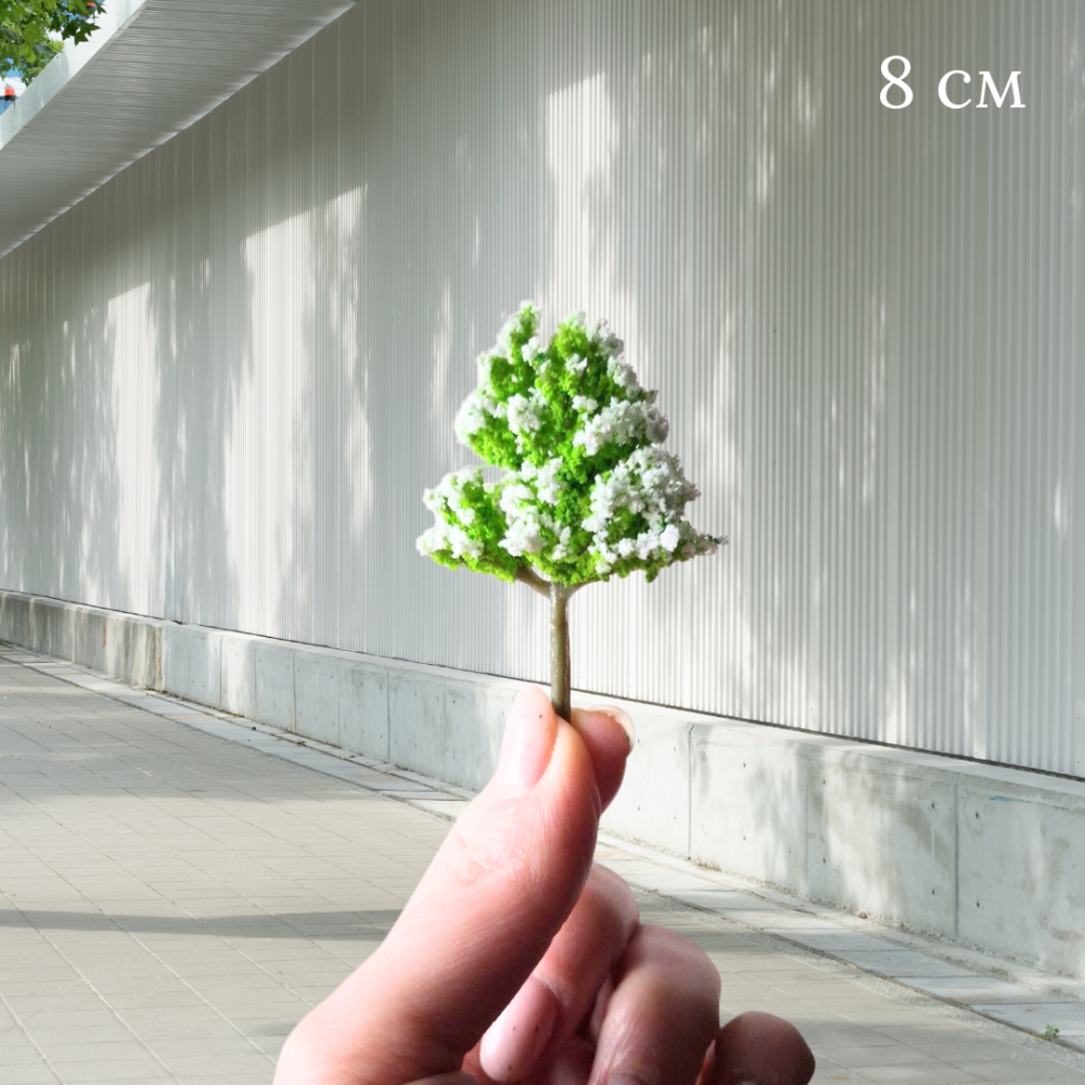 Дерево Сакура 8 см для макетів, мініатюри, піщаного столу,  міні-саду, кашпо, діорам, моделювання Одеса - фото 7