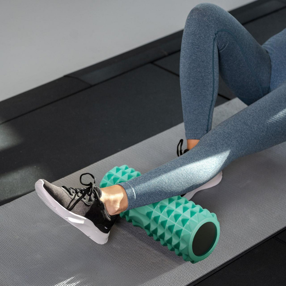 Массажный ролик Gymtek для йоги и фитнеса EVA 33*11см мятный Киев - изображение 4