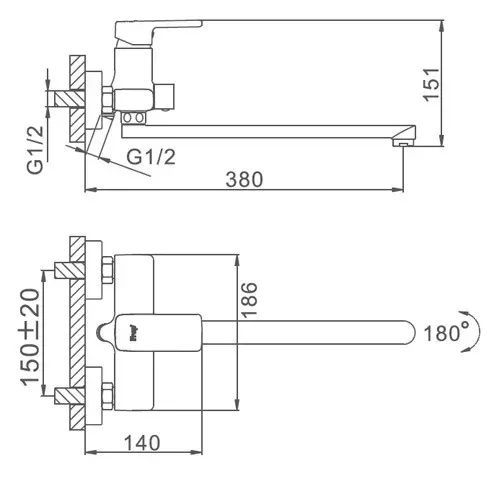 Змішувач для ванни з душовим гарнітуром Frap F2260 хром Київ - фото 10